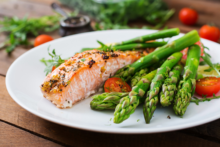 salmon and vegetables 